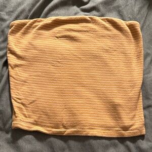 American Eagle Outfitters Yellow with White Stripes Tube Top